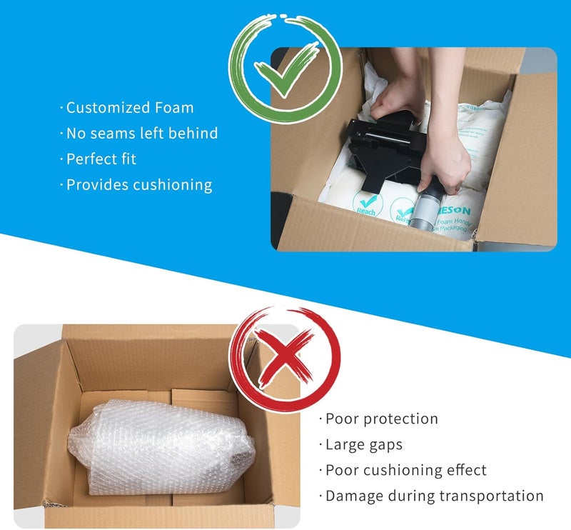 PAPEREZ Expanding Foam Packaging Expanding Packing Foam for PC, Fragile & Irregular Valuables Items, Electronics, Ceramics, 14"x16" Expandable Packing Foam for Shipping & Moving #10 (2 PACK) - Image 3
